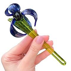 Blue glass iris for sale  Delivered anywhere in USA 
