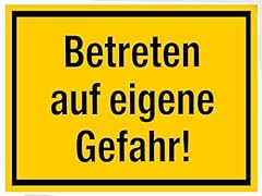 Betreten eigene gefahr gebraucht kaufen  Wird an jeden Ort in Deutschland