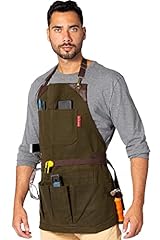 Under NY Sky Tool Forest Green Apron - Heavy-Duty Waxed for sale  Delivered anywhere in Canada