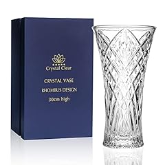 Crystal vase 30cm for sale  Delivered anywhere in UK