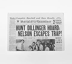 Newspaper reprint dillinger for sale  Delivered anywhere in USA 