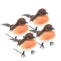 Tossme 4PCS Large Robin Bird Christmas Tree Decoration for sale  Delivered anywhere in UK