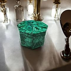 Handcrafted octagon malachite for sale  Delivered anywhere in USA 