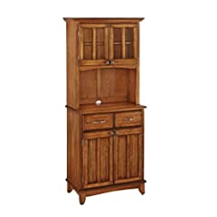 Buffet of Buffet Cottage Oak with Wood Top with Hutch for sale  Delivered anywhere in USA 