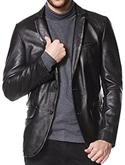 Leather blazer men for sale  Delivered anywhere in USA 