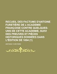 Recueil factums antoine d'occasion  Livré partout en France