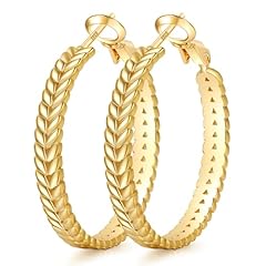 Senteria gold hoops for sale  Delivered anywhere in UK