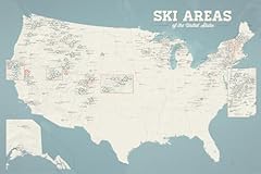 Ski resorts map for sale  Delivered anywhere in USA 