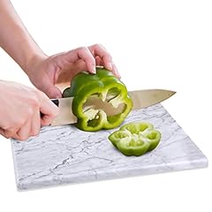 ZOKARA White Marble Cutting Board, 12x8, L Stone Chopping for sale  Delivered anywhere in USA 
