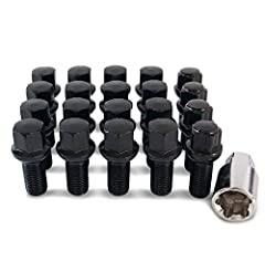 16 x Black Chrome Wheel Bolts Set with 4 x Locking for sale  Delivered anywhere in UK