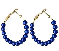 Pearl hoop earrings for sale  Delivered anywhere in USA 