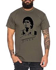 Tee Kiki Diego - Maglietta da Uomo Calcio Argentina Campionato Mondiale 1986 Maradona Shirt Soccer Leggenda Football, Farbe2:Cachi, Größe2:M usato  Spedito ovunque in Italia 
