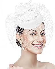 White pillbox hats for sale  Delivered anywhere in USA 