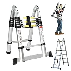 Used, 12.5FT Telescopic Folding Ladder Extension Aluminum for sale  Delivered anywhere in USA 