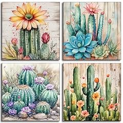 4pcs cactus canvas for sale  Delivered anywhere in USA 