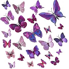 24pcs butterfly wall for sale  Delivered anywhere in UK