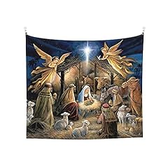 Nativity Throw Tapestry, Christmas Home Decor Wall, used for sale  Delivered anywhere in Canada