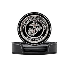 Usmc leather coaster for sale  Delivered anywhere in USA 