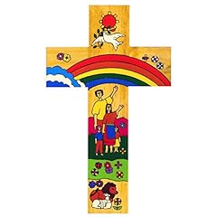 Wood cross rainbow for sale  Delivered anywhere in Ireland