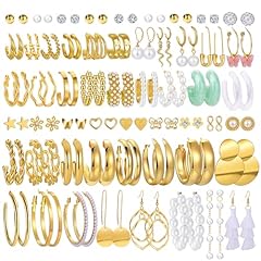Pairs gold hoop for sale  Delivered anywhere in USA 