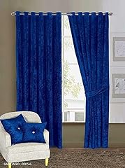 royal blue velvet curtains for sale  Delivered anywhere in UK