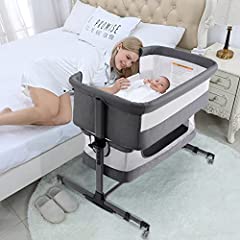 Bedside Baby Crib 3 in 1 Folding Baby Bassinet with, used for sale  Delivered anywhere in UK