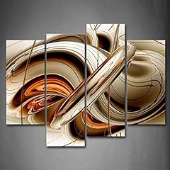 Abstract Brown White Lines Wall Art Painting The Picture Print On Canvas Abstract Pictures for Home Decor Decoration Gift for sale  Delivered anywhere in Canada