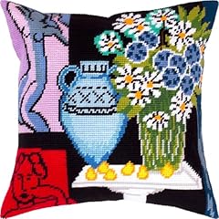 Brvsk floral needlepoint for sale  Delivered anywhere in USA 