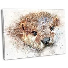 Otter watercolour style for sale  Delivered anywhere in UK