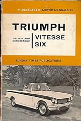 Handbook triumph vitesse for sale  Delivered anywhere in UK
