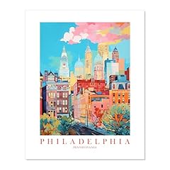 Philadelphia travel print for sale  Delivered anywhere in USA 