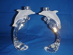 Crystal dolphin candlesticks for sale  Delivered anywhere in USA 