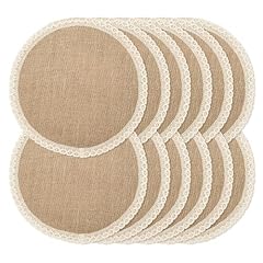Round burlap placemats for sale  Delivered anywhere in USA 