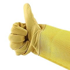 Zerodis Goat Leather Beekeeping Gloves Vented Long for sale  Delivered anywhere in UK