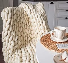 Chunky knit blanket for sale  Delivered anywhere in USA 