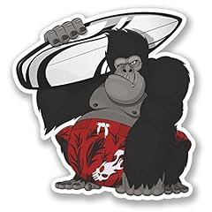 Surf gorilla sticker for sale  Delivered anywhere in UK