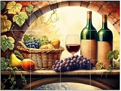 Tile mural wine for sale  Delivered anywhere in USA 