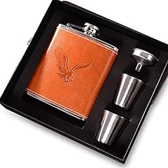 Hip flask leather for sale  Delivered anywhere in Ireland