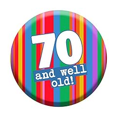 70th birthday badge for sale  Delivered anywhere in UK
