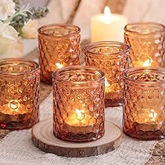 12pcs amber votive for sale  Delivered anywhere in USA 
