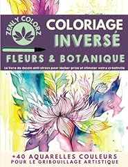 Coloriage inversé fleurs d'occasion  Livré partout en France