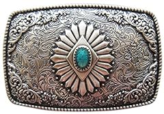 Vintage Silver Plated Southwest Western Belt Buckle for sale  Delivered anywhere in USA 