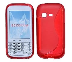 Custodia Gel TPU Silicone Double per Samsung B5330 Galaxy Chat Colore Rosso, usato usato  Spedito ovunque in Italia 