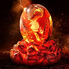 Lava Dragon Egg with Lighting Base Resin Transparent for sale  Delivered anywhere in USA 