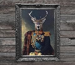 Stag vintage painting for sale  Delivered anywhere in Ireland