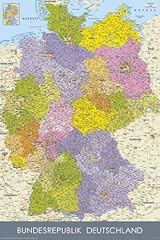 Map germany german for sale  Delivered anywhere in UK