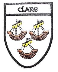 Used, Clare Irish County Crest Sew On Iron On Shield Patch for sale  Delivered anywhere in UK