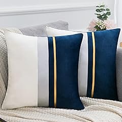 Navy blue cushion for sale  Delivered anywhere in UK