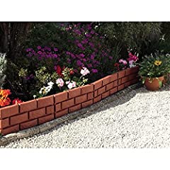 Garden Mile 4pc Brick Effect Plastic Garden Edging for sale  Delivered anywhere in UK