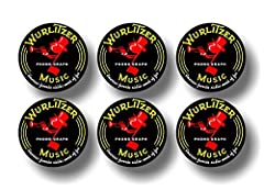 6 Wurlitzer Jukebox Johnny One Note 3" Decals Vinyl Stickers for 700 750 850 900 1015 1080 1100 Jukeboxes for sale  Delivered anywhere in Canada